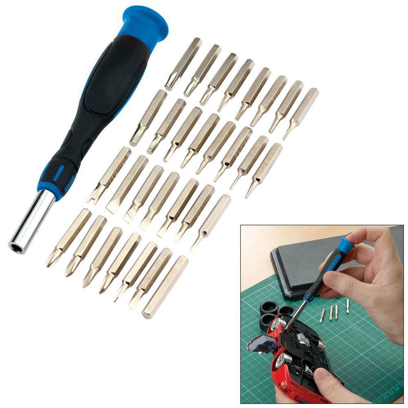 Draper Draper 31Pc Precision Screwdriver & Bit Set Slotted Torx Phillips Hex Star +Case