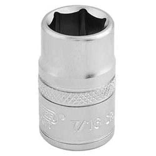 Draper Draper 6 Point Imperial Socket, 3/8" Sq. Dr., 7/16" Dr-16551