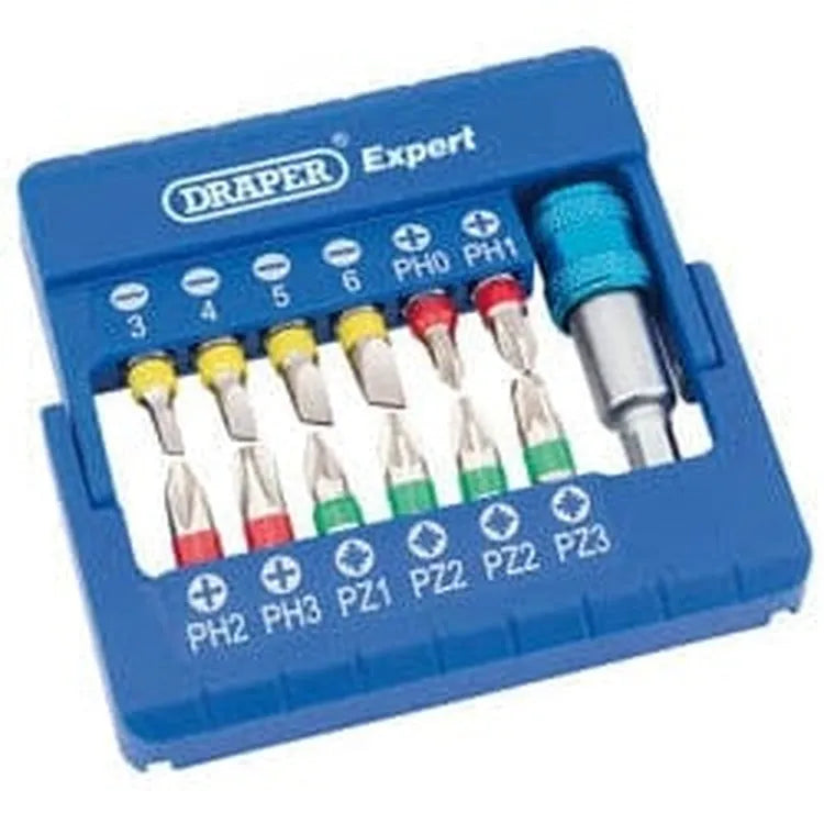 Draper Draper 82401 Coloured Screwdriver Bit Set With Magnetic Holder (13 Piece)