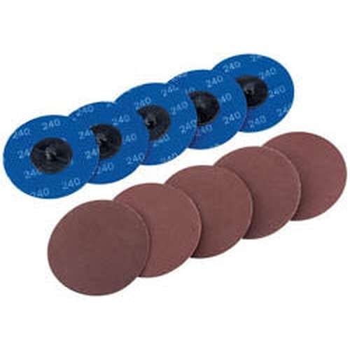 Draper Draper Aluminium Oxide Sanding Discs, 75Mm, 240 Grit (Pack Of 10) Dr-75619