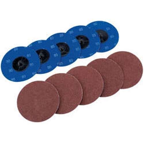 Draper Draper Aluminium Oxide Sanding Discs, 75Mm, 80 Grit (Pack Of 10) Dr-75616