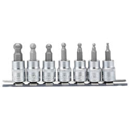 Draper Draper Ball-End Hex. Socket Bit Set, 3/8" Sq. Dr., 48Mm (7 Piece) Dr-16296