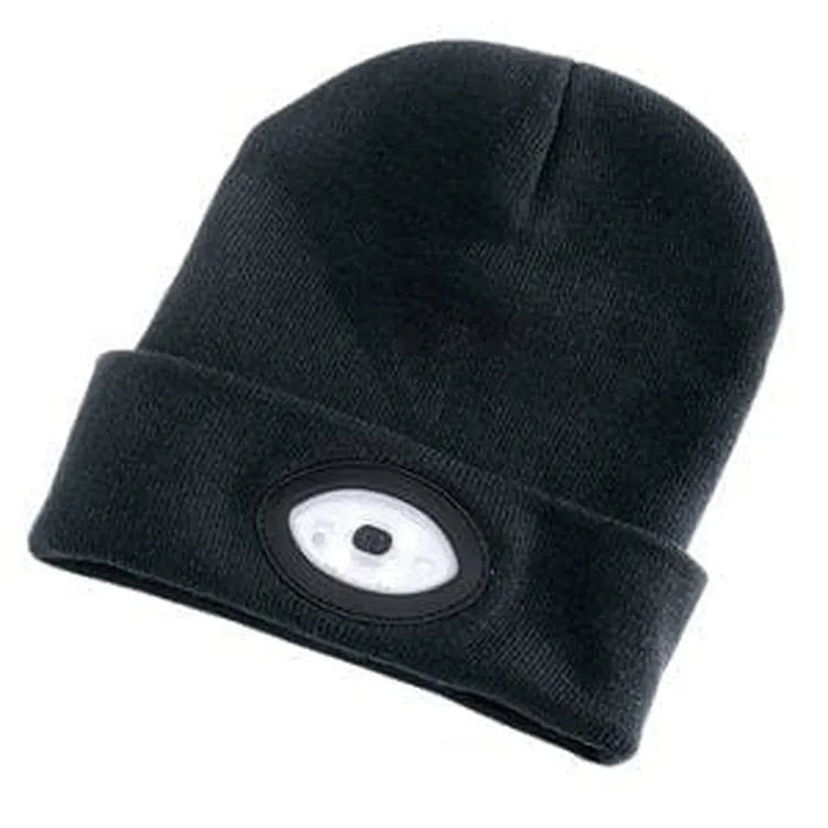 Draper Draper Beanie Hat With Rechargeable Torch, One Size, 1W, 100 Lumens, Black Dr-99521