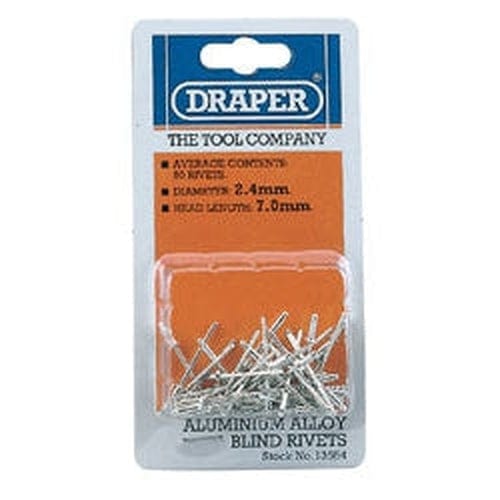 Draper Draper Blind Rivets, 2.5 X 7Mm (50 Piece) Dr-13554