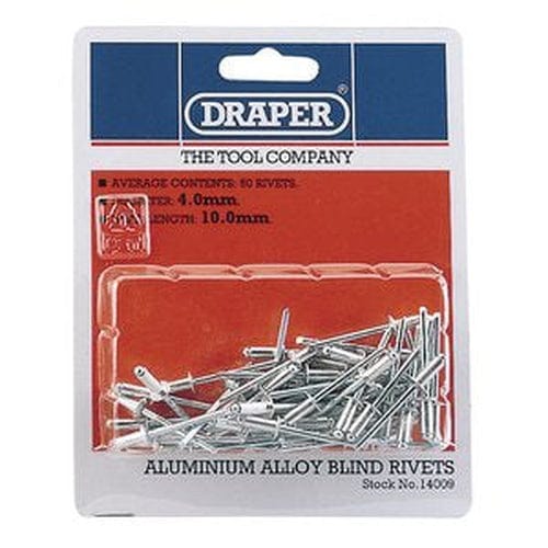 Draper Draper Blind Rivets, 4 X 10Mm (50 Piece) Dr-14009