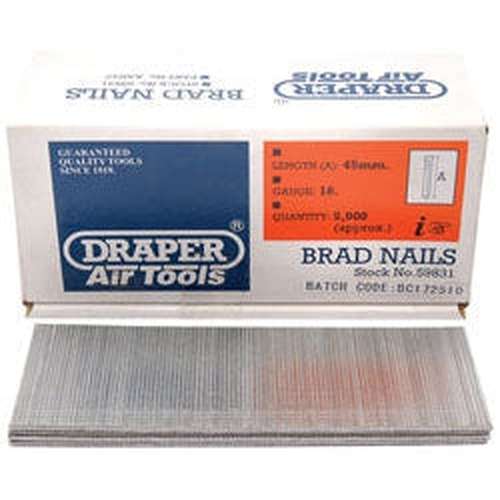 Draper Draper Brad Nails, 45Mm (Pack Of 5000) Dr-59831