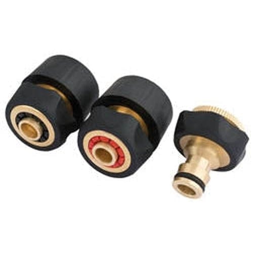 Draper Draper Brass And Rubber Hose Connector Set (3 Piece) Dr-24529