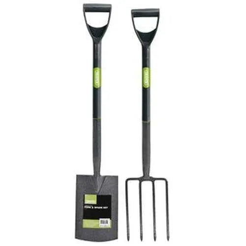 Draper Draper Carbon Steel Garden Fork And Spade Set, Black Dr-83971