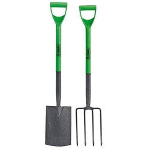 Draper Draper Carbon Steel Garden Fork And Spade Set, Green Dr-16566