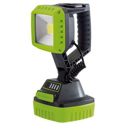 Draper Draper Cob Led Rechargeable Worklight, 10W, 1,000 Lumens, Green, 4 X 2.2Ah Batteries Supplied Dr-90033