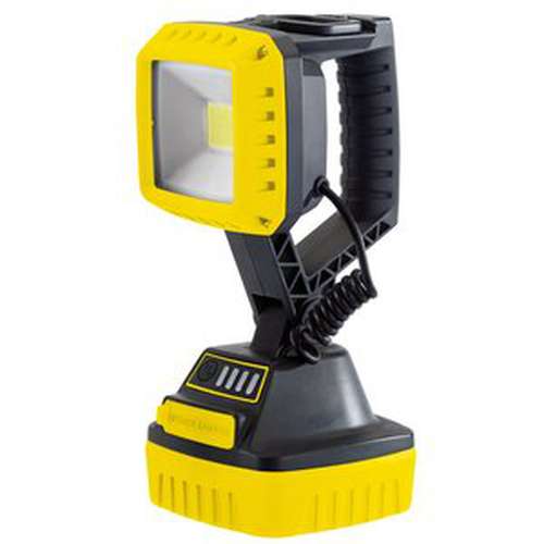 Draper Draper Cob Led Rechargeable Worklight, 10W, 1,000 Lumens, Yellow, 4 X 2.2Ah Batteries Supplied Dr-90049