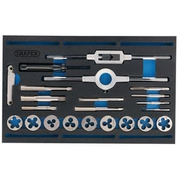 Draper Draper Combination Tap And Die Set - Metric And Bsp In Eva Foam Insert Tray (22 Piece) Dr-63520