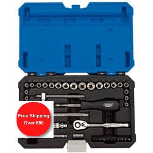 Draper Draper Combined Mm/Af Socket Set, 1/4" Sq. Dr. (40 Piece) Dr-16464