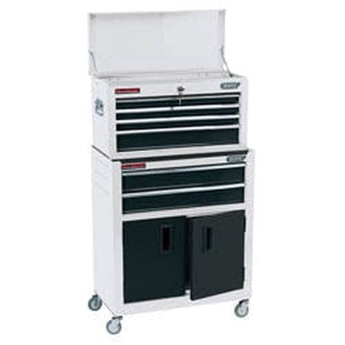 Draper Draper Combined Roller Cabinet And Tool Chest, 6 Drawer, 24", White Dr-19576