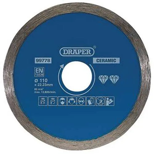 Draper Draper Continuous Diamond Blade, 110Mm Dr-99778