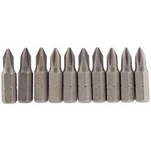 Draper Draper Cross Slot Insert Bit, 1/4" Hex, 25Mm Long, No.1 (Pack Of 10) Dr-64060