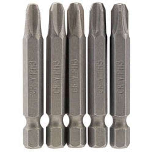 Draper Draper Cross Slot Insert Bit, 1/4" Hex, 50Mm Long, No.3 (Pack Of 5) Dr-64290