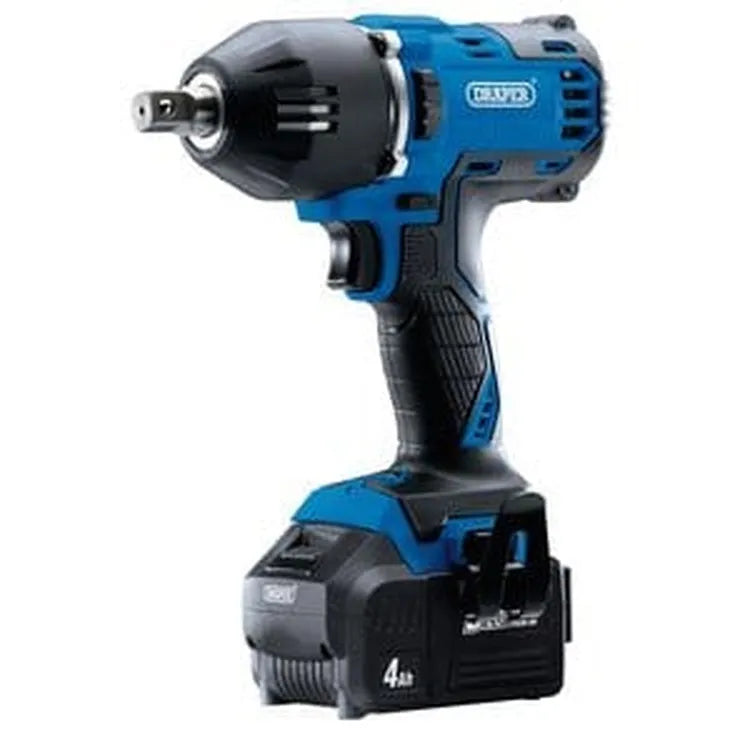 Draper Draper D20 20V Brushless Mid-Torque Impact Wrench, 1/2", 2 X 4.0Ah Batteries, 1 X Fast Charger, 400Nm Dr-99251