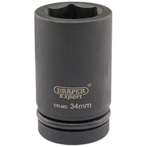 Draper Draper Expert Hi-Torq 6 Point Deep Impact Socket, 1" Sq. Dr., 34Mm Dr-05148