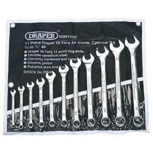 Draper Draper Expert Hi-Torq Imperial Combination Spanner Set (11 Piece) Dr-29546