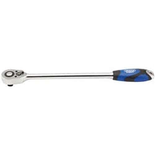 Draper Draper Extra Long Reversible Quick Release Soft Grip Ratchet, 1/2" Sq. Dr., 48 Tooth Dr-26591