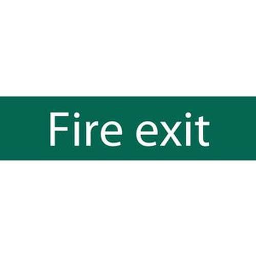 Draper Draper Fire Exit' Safety Sign, 200 X 50Mm Dr-73213