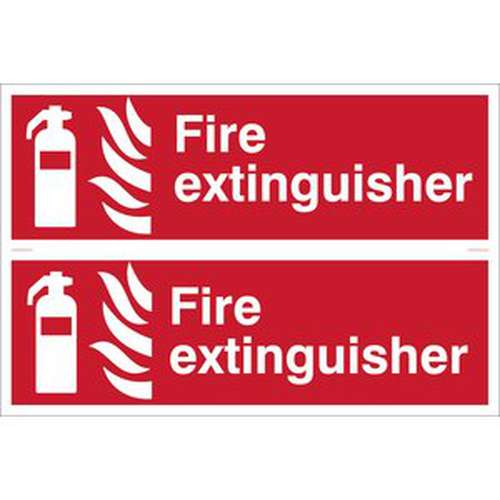 Draper Draper Fire Extinguisher' Fire Equipment Sign (Pack Of 2) Dr-72444