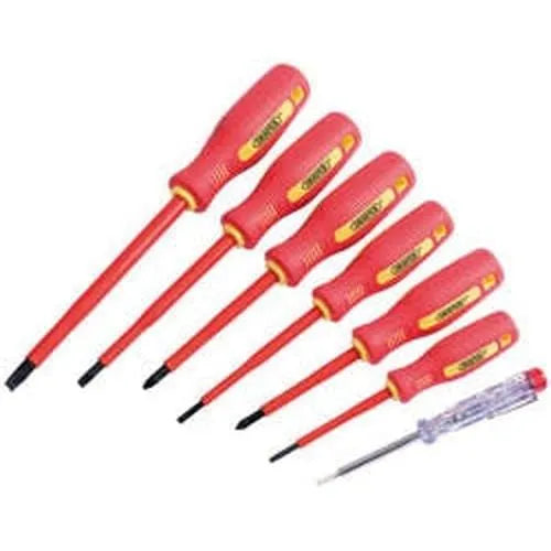 Draper Draper Fully Insulated Screwdriver Set With Mains Tester (7 Piece) Dr-46540