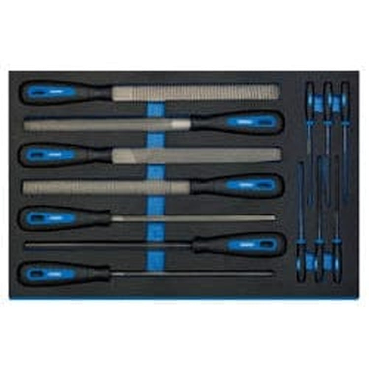 Draper Draper Hand File Set In 3/4 Drawer Eva Insert Tray (13 Piece) Dr-63513