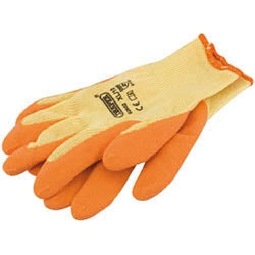 Draper Draper Heavy Duty Latex Coated Work Gloves, Extra Large, Orange Dr-82602