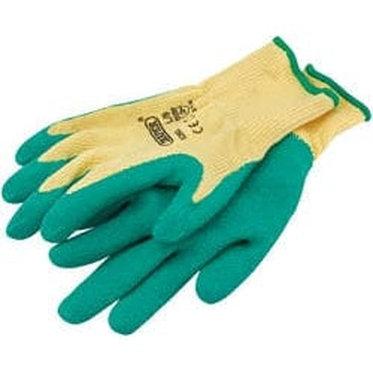 Draper Draper Heavy Duty Latex Coated Work Gloves, Large, Green Dr-82603