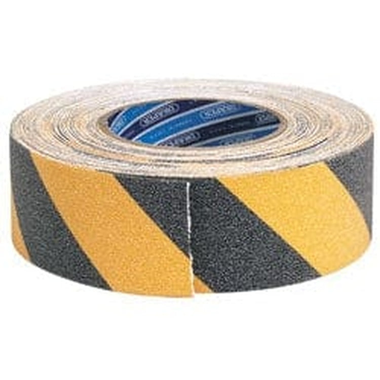 Draper Draper Heavy Duty Safety Grip Tape Roll, 18M X 50Mm, Black And Yellow Dr-65440