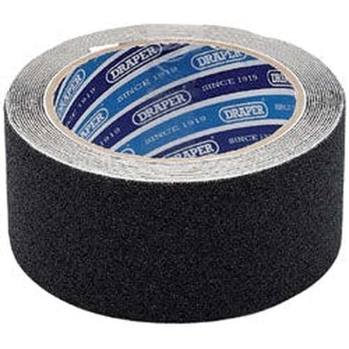 Draper Draper Heavy Duty Safety Grip Tape Roll, 3.7M X 50Mm, Black Dr-63384