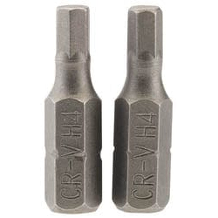 Draper Draper Hexagonal Insert Bit, 4Mm, 1/4" Hex, 25Mm Long (Pack Of 2) Dr-63982