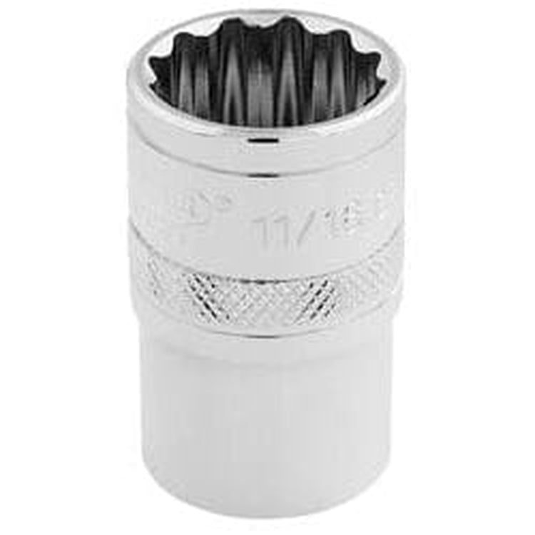 Draper Draper Hi-Torq 12 Point Socket, 1/2" Sq. Dr., 11/16" Dr-33644