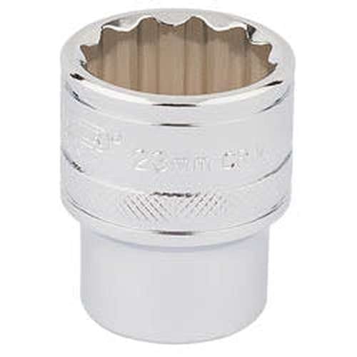 Draper Draper Hi-Torq 12 Point Socket, 1/2" Sq. Dr., 23Mm Dr-33370