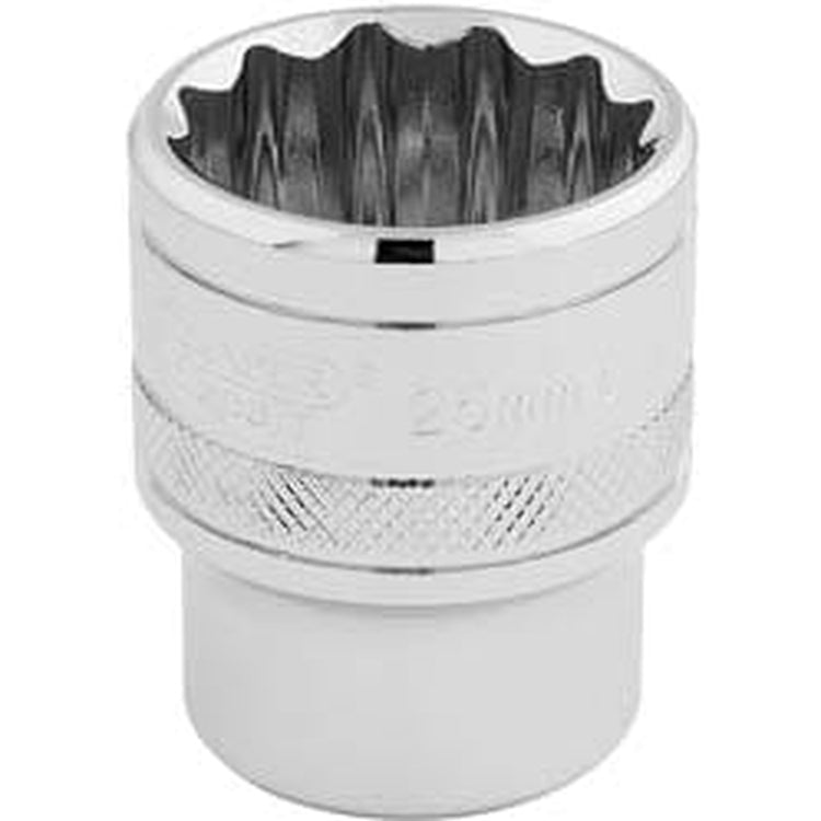 Draper Draper Hi-Torq 12 Point Socket, 1/2" Sq. Dr., 25Mm Dr-33418