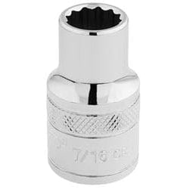 Draper Draper Hi-Torq 12 Point Socket, 1/2" Sq. Dr., 7/16" Dr-33600