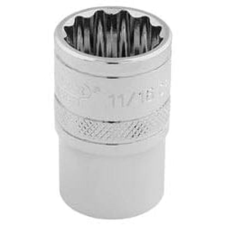 Draper Draper Hi-Torq 12 Point Socket, 3/8" Sq. Dr., 11/16" Dr-49480