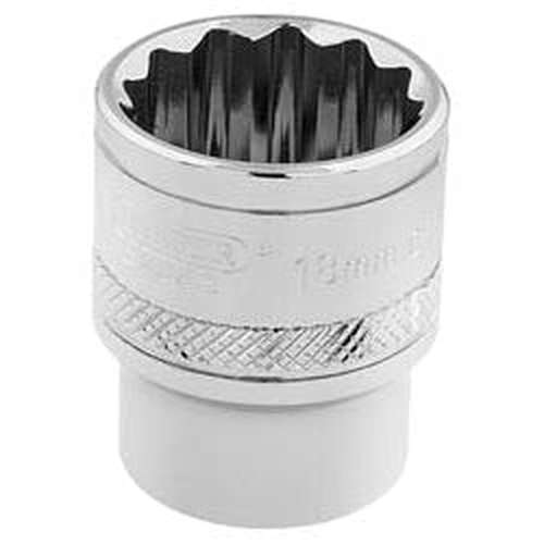 Draper Draper Hi-Torq 12 Point Socket, 3/8" Sq. Dr., 18Mm Dr-32786