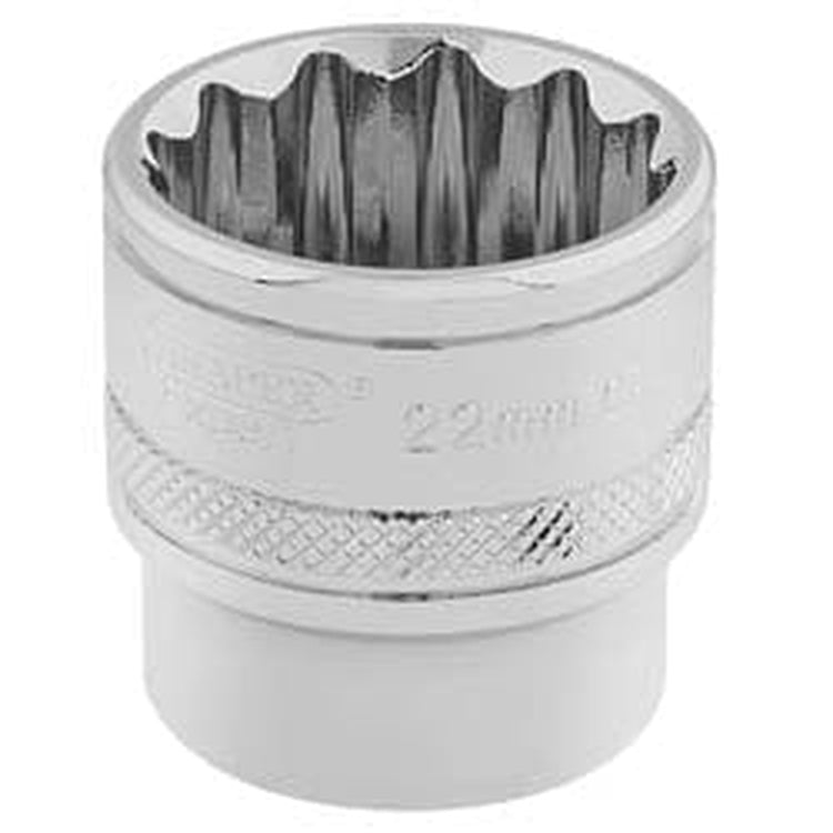 Draper Draper Hi-Torq 12 Point Socket, 3/8" Sq. Dr., 22Mm Dr-32800