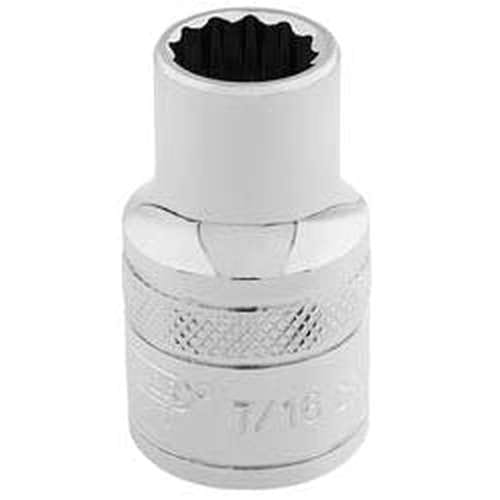 Draper Draper Hi-Torq 12 Point Socket, 3/8" Sq. Dr., 7/16" Dr-49018