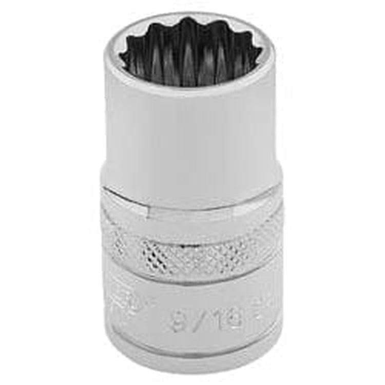 Draper Draper Hi-Torq 12 Point Socket, 3/8" Sq. Dr., 9/16" Dr-49457