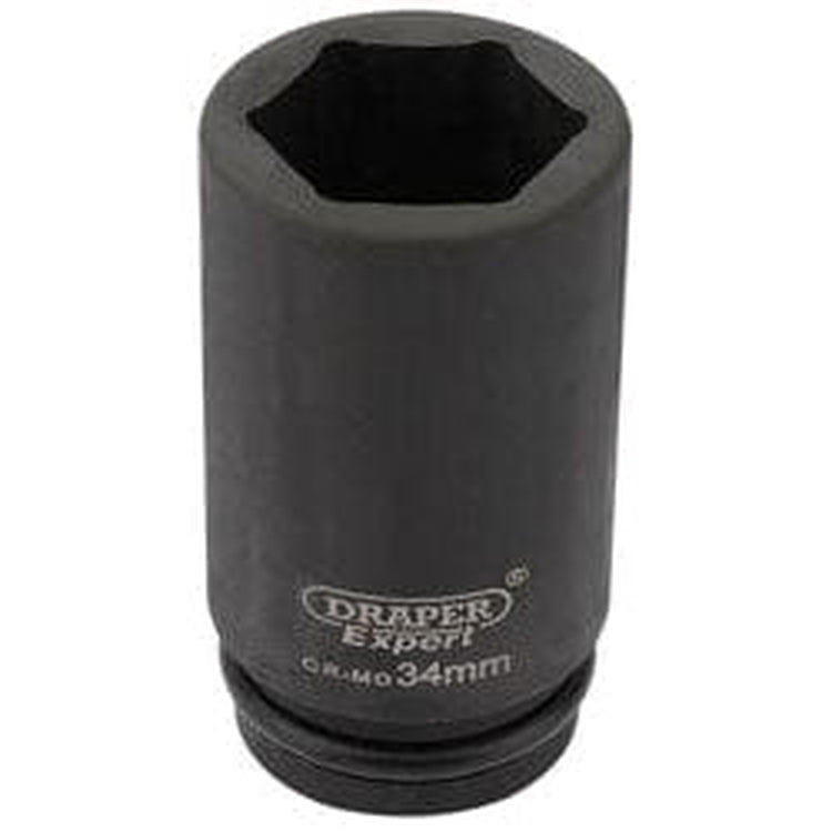 Draper Draper Hi-Torq 6 Point Deep Impact Socket, 3/4" Sq. Dr., 34Mm Dr-27142