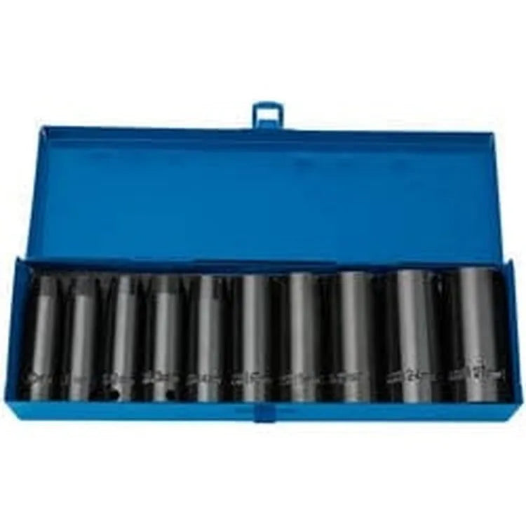 Draper Draper Hi-Torq Metric Deep Impact Socket Set, 1/2" Sq. Dr. (10 Piece) Dr-38369