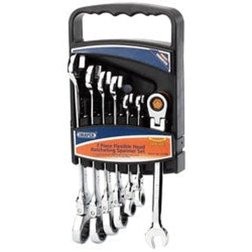 Draper Draper Hi-Torq Metric Flexible Head Ratcheting Combination Spanner Set (7 Piece) Dr-25396