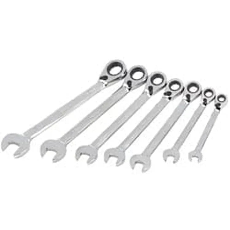 Draper Draper Hi-Torq Metric Reversible Ratcheting Combination Spanner Set (7 Piece) Dr-51179