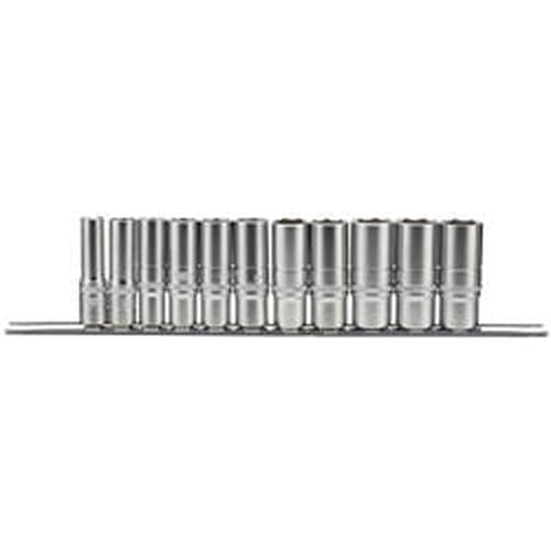 Draper Draper Imperial Deep Socket Set On A Metal Rail, 3/8" Sq. Dr. (11 Piece) Dr-16495