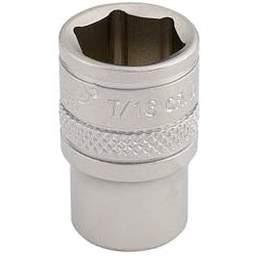 Draper Draper Imperial Socket, 1/4" Sq. Dr., 7/16" Dr-16525