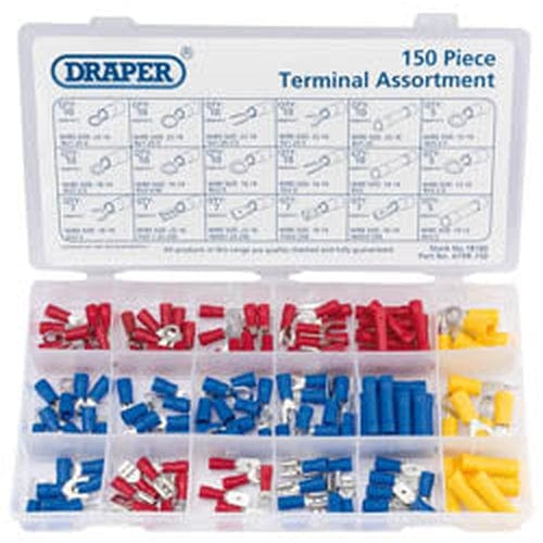 Draper Draper Insulated Terminal Assortment (150 Piece) Dr-18160